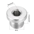 thumbnail image 2 of Uxcell Countersunk Plug Internal Hex Head Socket with Flange M10 x 1 Male 2Pcs, 2 of 3