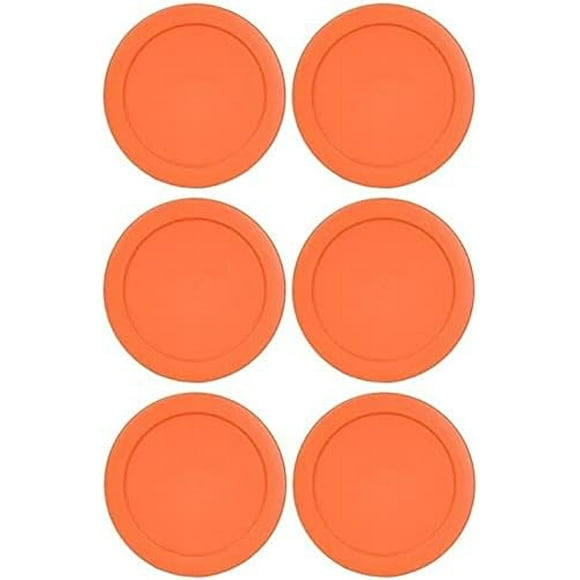 shiyou-Klareware 2 Cup Round Plastic Food Storage Replacement Lids Covers for Klareware Anchor Hocking and Pyrex Glass Bowls (Container not Included) (Orange) (4 Pack)