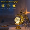 thumbnail image 2 of Yucurem 2026 Crescent Moon Lamp for Ramadan Table Decor, Hollow Moon Eid Mubarak Night Light, Enchanted Lunar Lamp Gifts, 2 of 7