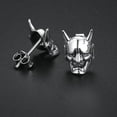 thumbnail image 5 of SILVERCUTE 925 Sterling Silver Earrings for Women,Silver Cat/Dinosaur/Devil Horn/Leaf/Snake/Skeleton Various Stud Earrings or Ear Cuffs, 5 of 15