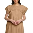 thumbnail image 3 of Moomaya Women's Short Sleeve Nightdress For Ladies Solid Cotton Nightwear, 3 of 6