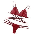 thumbnail image 3 of 4x Traje de Baño de Bikini Bordado de Encaje Transparente de Verano para Mujer, Conjunto de 2 Piezas con Y - 4 piezas, 3 of 8