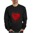 thumbnail image 1 of Sudaderas sin capucha para hombre, estilo casual, a la moda, con cuello redondo, estampado, de manga larga, blusas de manga larga y cuello redondo, blusas de poliéster para hombre, 1 of 2
