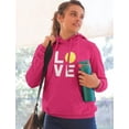thumbnail image 2 of Tstars Women's Tennis Love Sweatshirt - Sporty Graphic Hoodie for Tennis Fans - Perfect Birthday Gift Idea for Tennis Players - Casual Women's Hoodie for Tennis Enthusiasts, 2 of 6