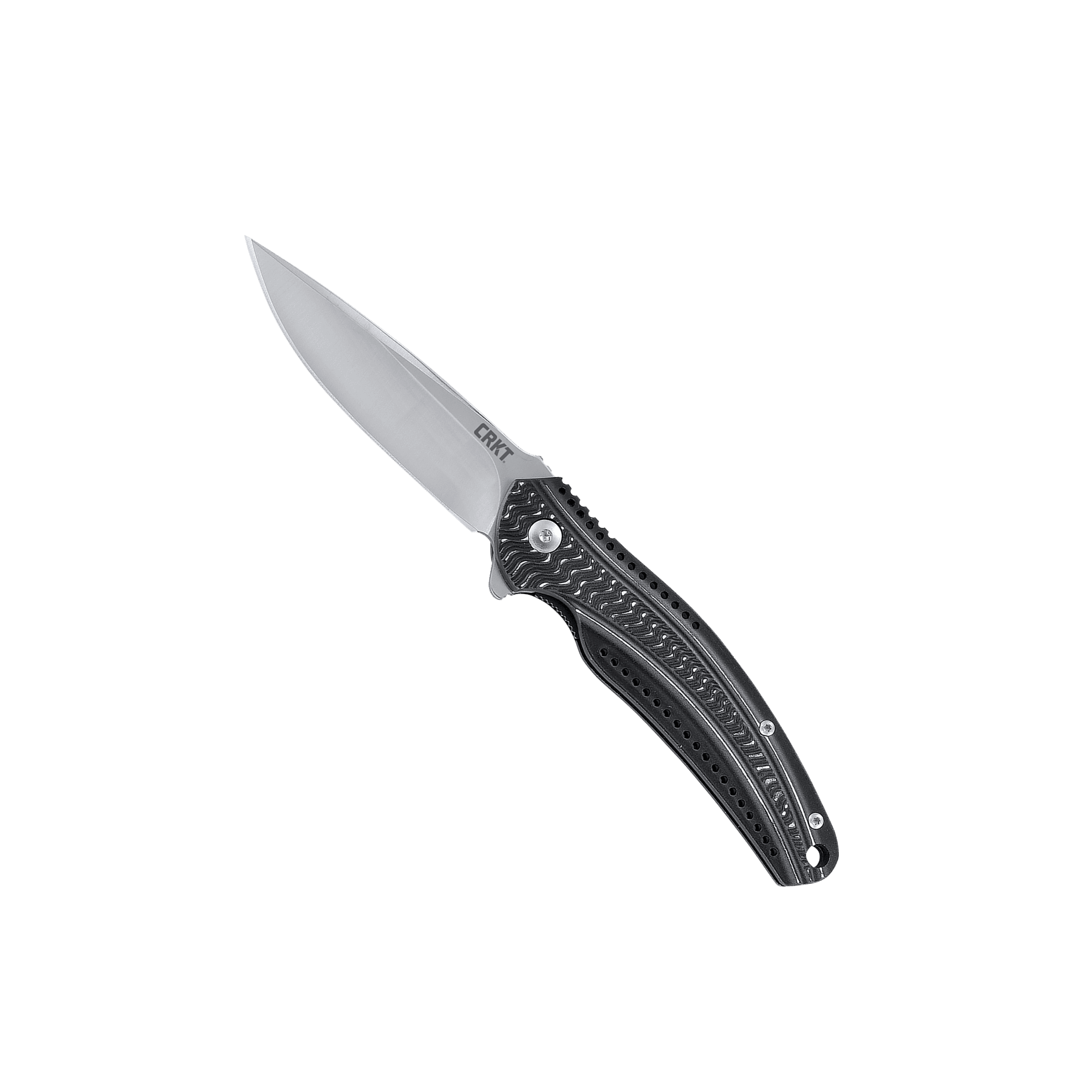 CRKT Ripple EDC Folding Pocket Knife: Gentleman Everyday Carry, Satin Blade, IKBS Ball Bearing Pivot, Liner Lock, Textured Aluminum Handle, Pocket Clip K415KXP