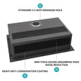 thumbnail image 5 of Kitchen Sink 33x22 inch Kitchen Sink Drop-In 16 Gauge Stainless Steel Single Bowl Topmount Kitchen Sink,Stainless Steel Kitchen Sink, 5 of 7