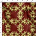 thumbnail image 3 of Soimoi Tissu Crêpe polyester Rouge Imprimé Floral au Mètre 42 Pouces de Large, 3 of 6