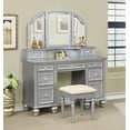 thumbnail image 3 of Olivia Transitional 9-Drawer Vanity Set, Silver, 3 of 6