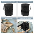 thumbnail image 3 of PhooArto Large Barrel Drawstring Makeup Bag, Vintage Seahorse Seastar Travel Cosmetic Bag Portable Make Up Organizer Bag, 3 of 6