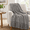 Dark Gray, variant on Sage Green Knitted Throw Blanket, 50"x60", Soft Warm Decor for Couch and Bed