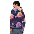 thumbnail image 4 of Goofa Planet Pastel Galaxy Pattern Mens Full-zip Hoodie, Zip-up Pullover Hooded Sweatshirt, Kangaroo Pocket Hoodie Ideal for Daily Wear, Travel, and Home-3X-Large, 4 of 5