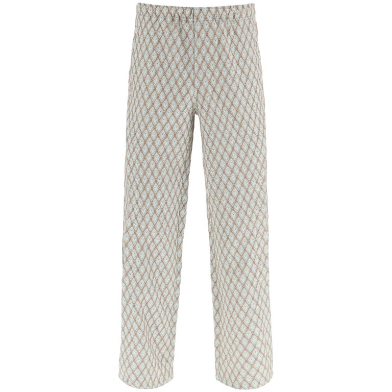 SIDE OPEN JACQUARD PANTS