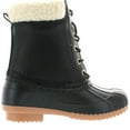 thumbnail image 2 of Link KYLA-3K Children Girl's Fashion Snow Mid Calf Waterproof Lace Up Duck Boots, Black, 10, 2 of 4