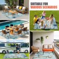 thumbnail image 4 of Nautical Anchor Outdoor Rug for Patio/Deck/Porch, Non-Slip Large Area Rug 5 x 8 Ft, Coastal Ocean Coral Eucalyptus Leaves Indoor Outdoor Rugs Washable Area Rugs, Reversible Camping Rug Carpet Runner, 4 of 8