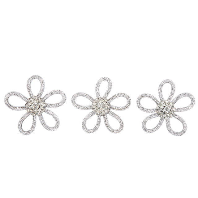Shoe Brooch, Bottom Buckle Pin Directly Attached Exquisite Cute Flower Brooch For Clothing Matching For Daily Decoration White Mesh White Rhinestone,Pink Mesh Pink Rhinestone,Blue