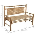 thumbnail image 4 of vidaXL Garden Bench with Cushion 120 cm Bamboo, 4 of 5