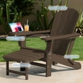 thumbnail image 5 of KINGYES Folding Adirondack Chair set of 4, Adjustable Backrest with Pull-Out Footrest & 4-in-1 Mobile Phone, Tablet, Cup Holder Tray, HDPE Plastic Adirondack Chair for Patio Garden Outdoors Fire Pit, 5 of 10