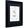 thumbnail image 2 of Trademark Fine Art "Baseball Curver Patent 1909 White" Canvas Art by Claire Doherty, Black Matte, Black Frame, 2 of 4