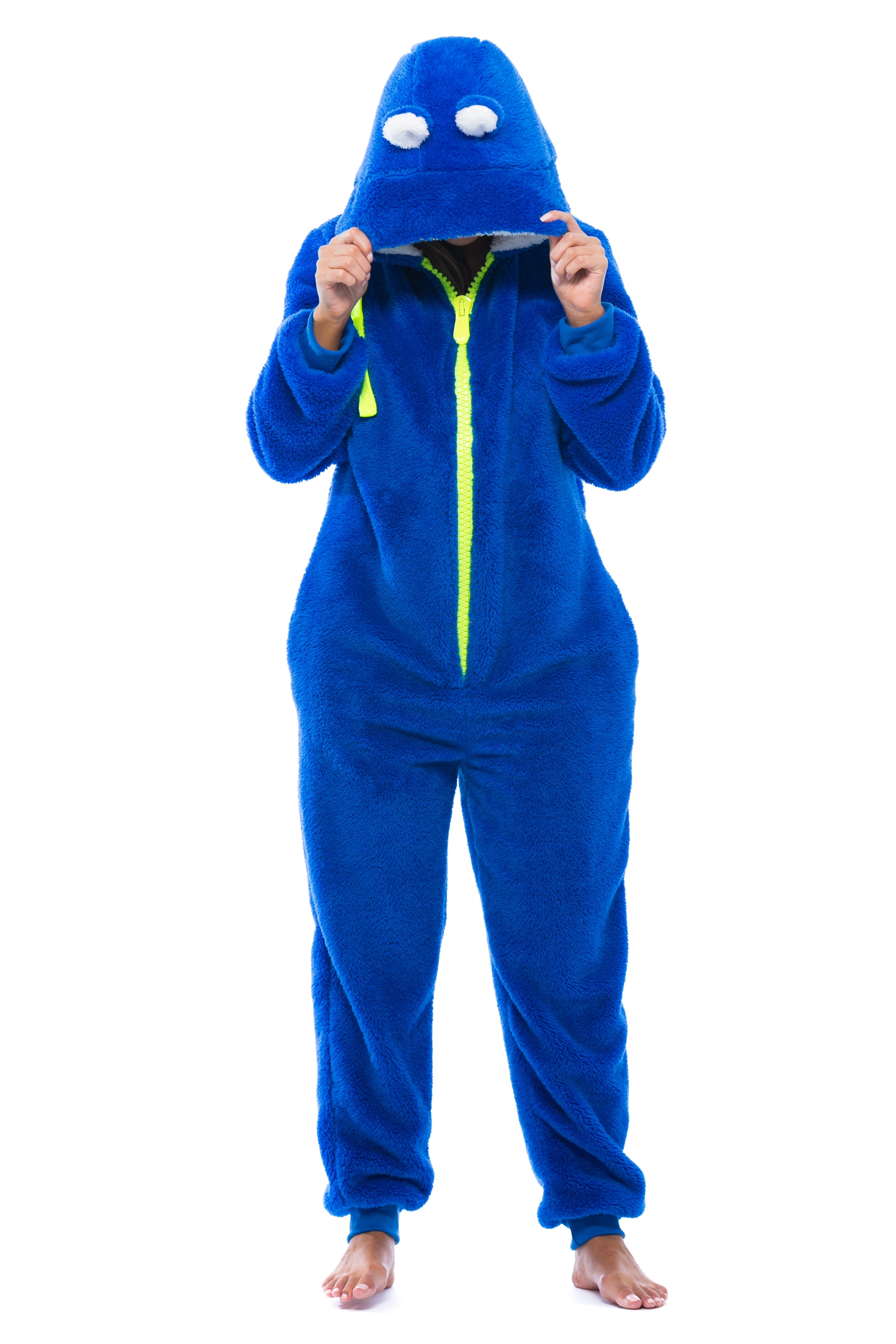 Tulipaner Opførsel Blændende 6441-ROY-S #FollowMe Adult Onesie with Animal Ears (Royal / Neon Lime,  Small) - Walmart.com