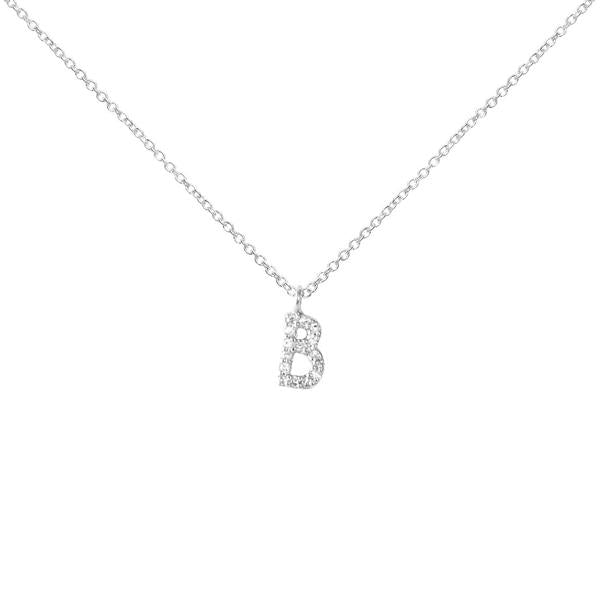 Diamond Letter "B" Necklace
