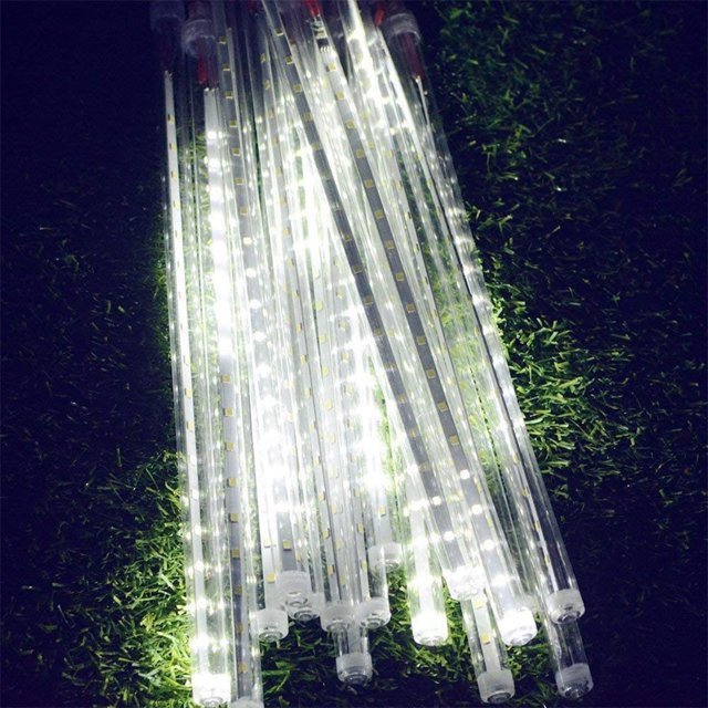 Lámpara colgante de árbol de luz de lluvia de meteoritos con control remoto de 10 piezas (blanco) Ndcxsfigh Nuevos Originales