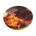 thumbnail image 1 of Disketp Western Fire Cowboy Funda Redonda para Taburete, Funda de Cojín para Silla de Bar Suave y Elástica-14 inch, 1 of 7