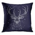 thumbnail image 1 of RYLABLUE Blue Tattoo Starry Sky Constellation Deer Map Reindeer Space Throw Pillowcase Cushion Case Cover, 1 of 1
