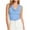 *Light Blue, variant on VBVC Women's Cowl Neck Ruched Tank Top , Ladies' Stretch Fitted Going Out Cami , Summer Sleeveless Business Work Blouse For Women,Red,S-2XL