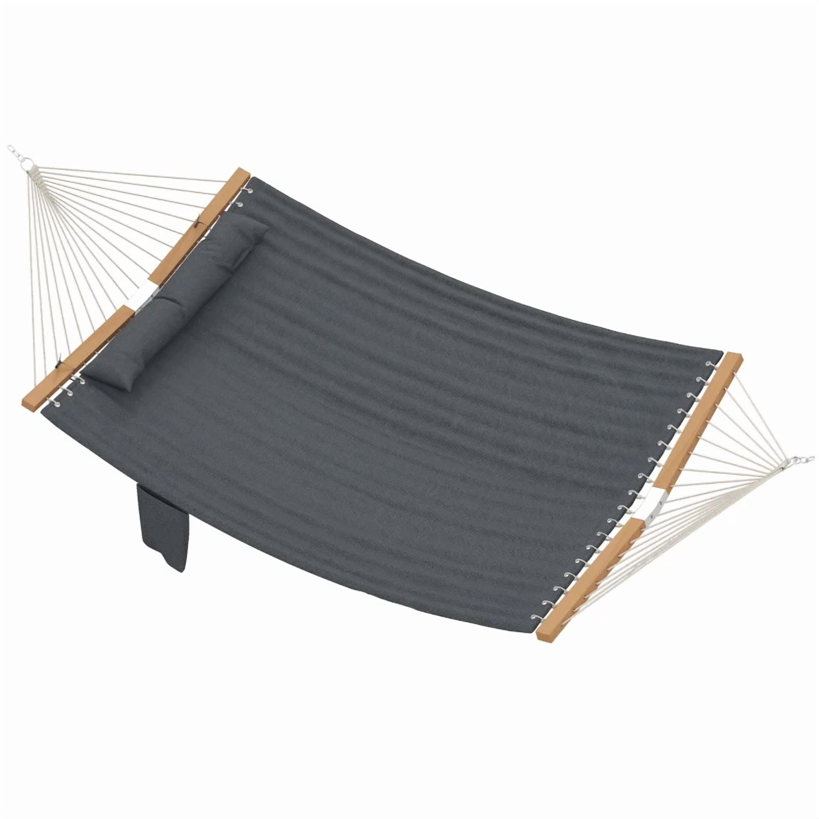 Jopath Double-Person Portable Hammock for Garden,Hammocks Portable Camping 440lb for Porch,Patio,Yard,Bedroom,Outdoor,Beach,Gray
