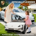 thumbnail image 5 of JoyWheels Licensed Porsche Taycan Turbo S 2 Seater Ride On Cars,24V 350W Powered Ride on Car With Remote Control,4mph,White, 5 of 9