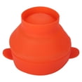 thumbnail image 1 of Red Silicone Microwave Popcorn Bucket with Collapsible Handle Lid, Safe and Convenient Popcorn Maker Bowl for Home, Oven, 1 of 7