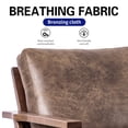 thumbnail image 4 of UNICOO® Mid Century Chair, Retro Upholstered Accent Armchair, with Wood Frame and Removable Cushions, Large Leisure Slipper Chair for Living Room/Bedroom (U2279-Brown), 4 of 7