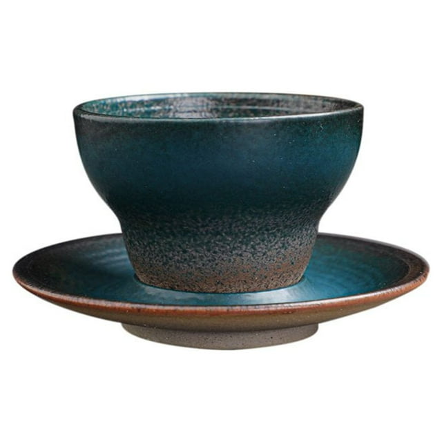 Ceramic Coffee Cups Egg Cup Shape Coffee Cup Anti-Scalding Heat Insulation Coffee Cup With Saucer