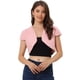 thumbnail image 1 of Cárdigan De Mezclilla Corto Casual Para Mujer Chaqueta De Mezclilla Con Manga Casquillo Y Corte Entallado rosa L, 1 of 6