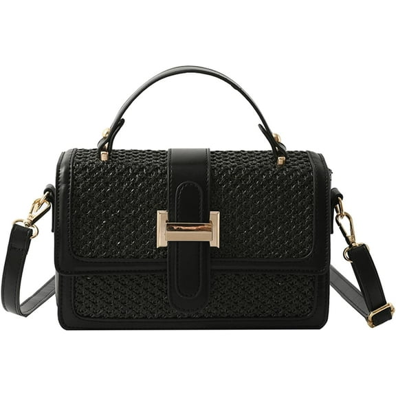 Kukuzhu Straw Crossbody Bags for Women, Summer Straw Purses and Handbags Shoulder Clutch Bag for Vacation