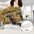 thumbnail image 5 of SEANATIVE Wood Sunflower Cow Sewing Machine Cover with Pockets Compatible with Most Standard Sewing Machines Portable Swwing Machine Dust Cover Decor, 5 of 7