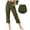 Army Green, variant on DuoJiaJ Womens Trousers Back Pants Elastic Waist Linen Pants Casual Pants With Pocket Women's Lounge Pants Green L