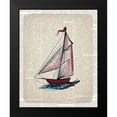 thumbnail image 2 of Kimberly, Allen 15x18 Black Modern Framed Museum Art Print Titled - Newspaper Sailboat 2, 2 of 5