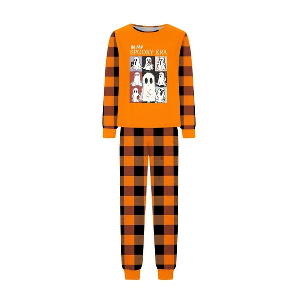 Family Matching Halloween Pajamas Set, Halloween Print PJs Sets 2 Pieces Loungewear Sleepwear Family Pajamas Matching Pjs