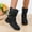 Black, variant on POROPL Boots for Women Ankle Flat Buckletassel Shoes,Boots for Saving Size 5.5