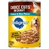 Pedigree Choice Cuts in Gravy Chicken & Rice Flavor Adult Canned Wet Dog Food, 22 oz. Can