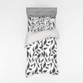 thumbnail image 2 of Ambesonne Abstract Bedding Set 4 Pcs, Leaves on Vines Nature, Queen, Grey and White, 2 of 3