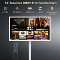 thumbnail image 3 of 32" Smart Portable TV, FHD Touch Screen Monitor on Wheels, Voice Remote Control, Wireless Movable Display, Built-in Battery, Full Swivel Rotation, EDLA-Certified, for Home, Office & Entertainment, 3 of 10
