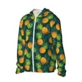 thumbnail image 3 of Goofa Pineapples with Palm Leaves Printed Women's UPF 50+ Sun Protection Hoodie Jacket Lightweight Long Sleeve Sun Shirt for Women with Pocket Hiking Outdoor-Small, 3 of 9