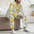 thumbnail image 7 of Salouo Ducks and Anchors Print Button-Front Long Sleeve Pajama Set for Men, Soft 2Pjs Men's Long Sleeve Sleepwear-Medium, 7 of 7