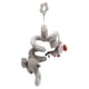 thumbnail image 4 of Juguetes de peluche en espiral para bebé, cochecito colgante interactivo educativo sin BPA, juguete para asiento de coche, elefante y pajarito, color gris, 4 of 9