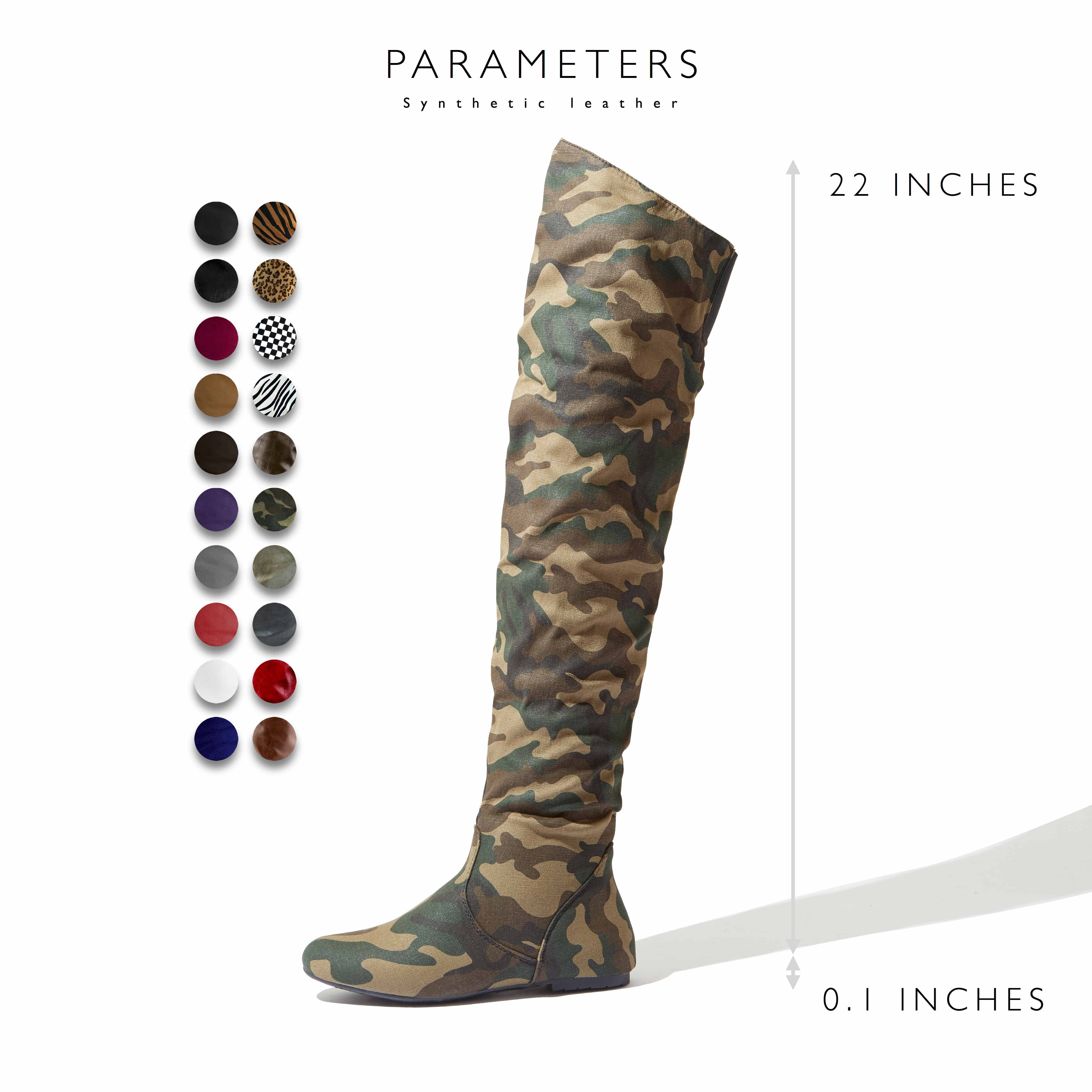 camouflage thigh high boots