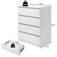 thumbnail image 3 of SYTHERS 4 Drawer Bedroom Dresser, Elegant White Wood Dresser for Bedroom, Living Room, and More, 3 of 9