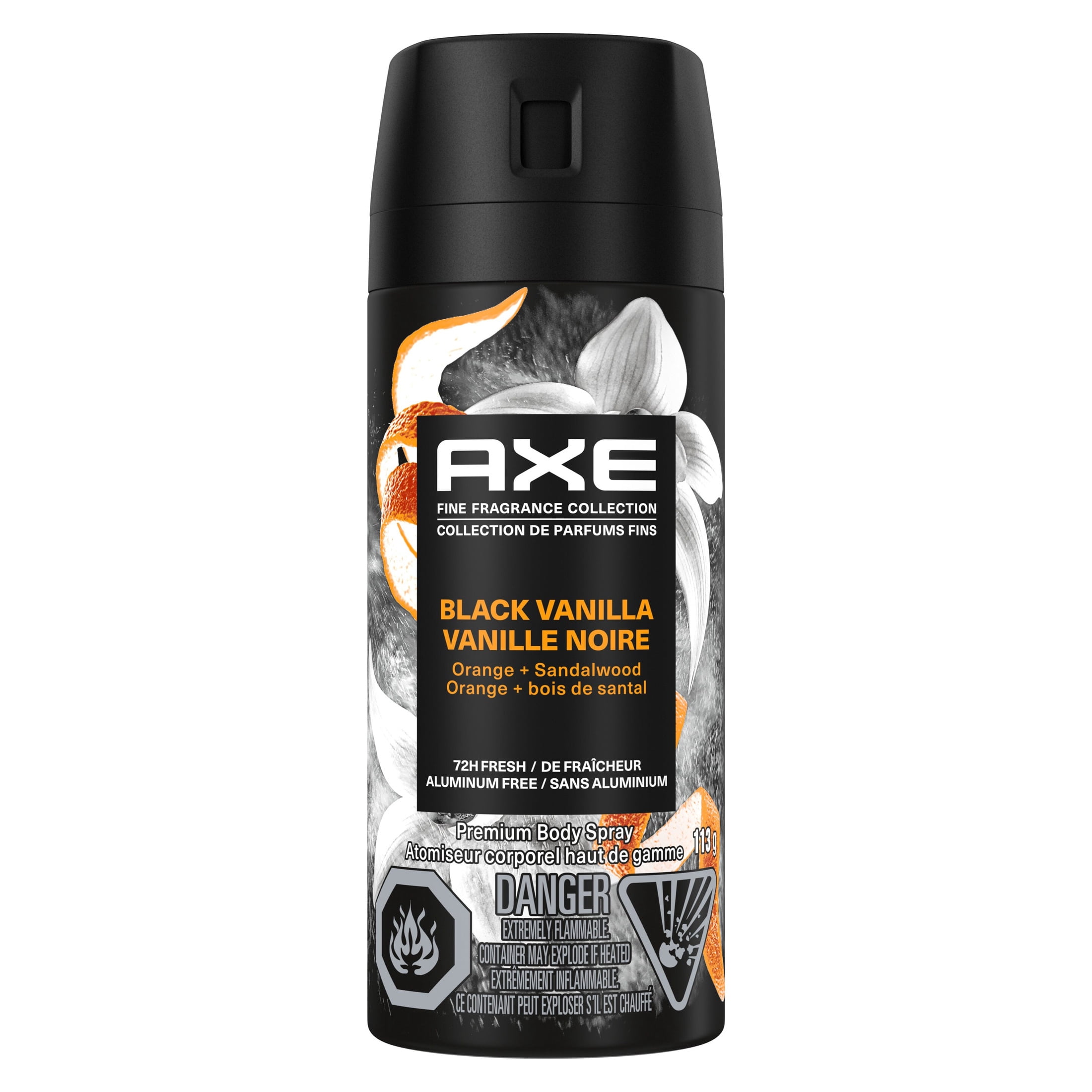 Axe, Deodorant Body Spray, Black Vanilla, Aluminum Free, 4 oz