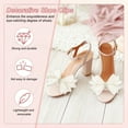 thumbnail image 2 of Uxcell 2-Pack Decorative Mesh Bow Shoe Clips, Zinc Alloy Removable Fashion Crystal Flower Shoe Clips Buckle [Apricot], 2 of 7